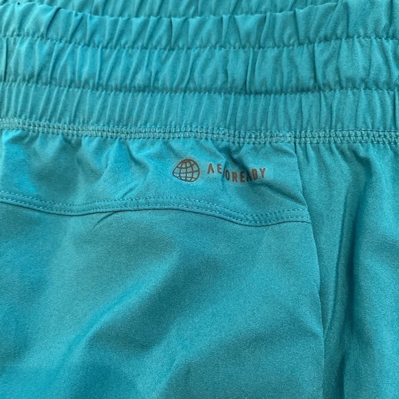 Adidas Women’s AeroReady training shorts size XL color is legacy teal NWT - Picture 6 of 12